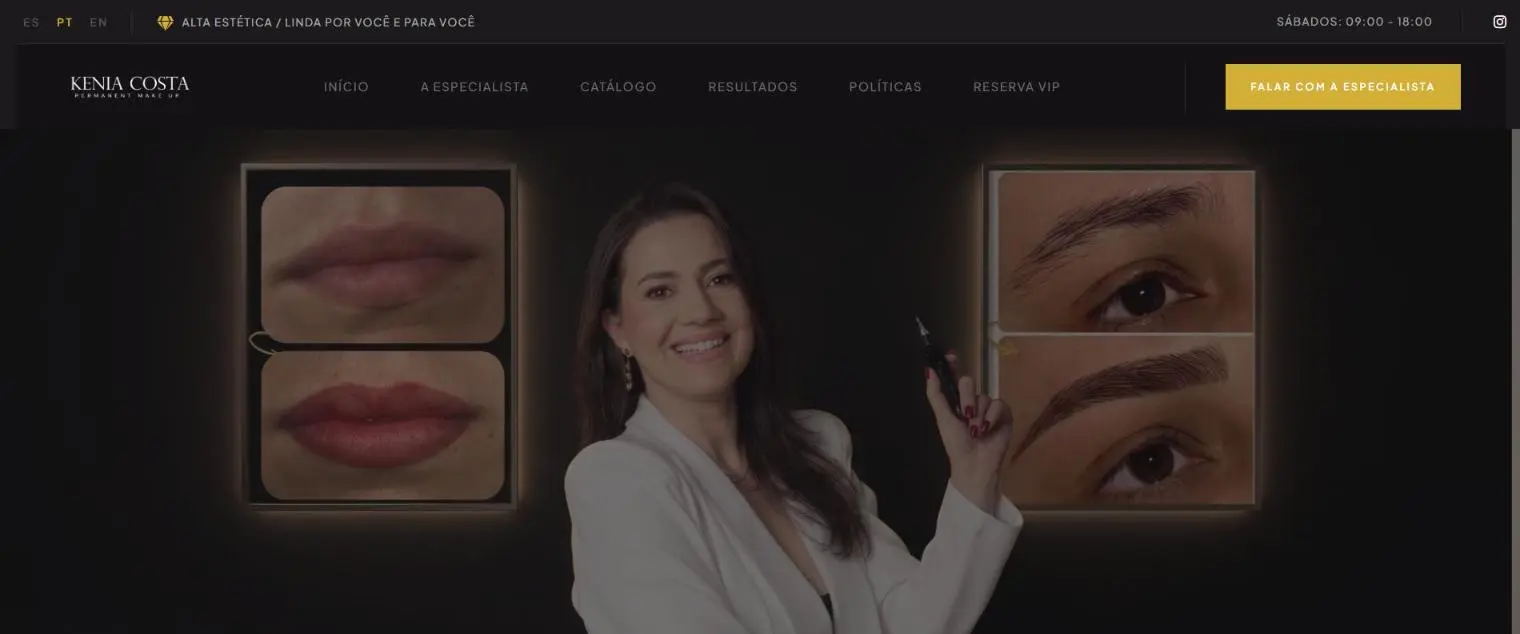Site do Studio Kenia Costa